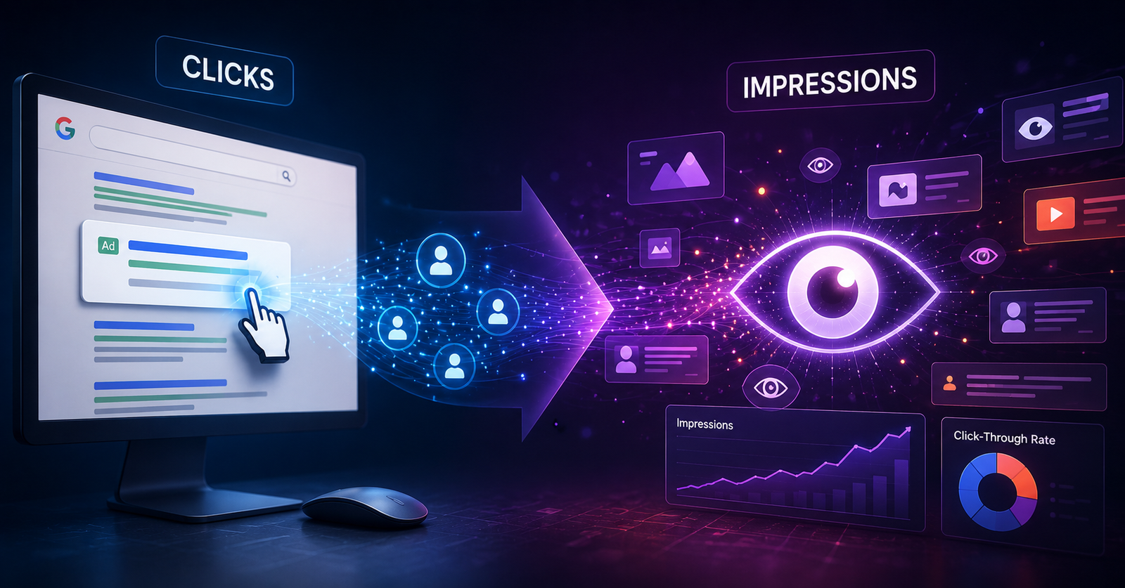 clicks impressions